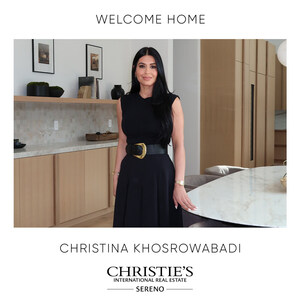 Christie's International Real Estate Sereno Welcomes Acclaimed REALTOR®, Christina Khosrowabadi, with over $140 million in Sales in Recent Years